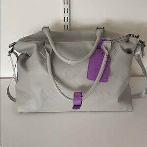 🩶Stylish Gray and Purple Cross Travel Bag💜